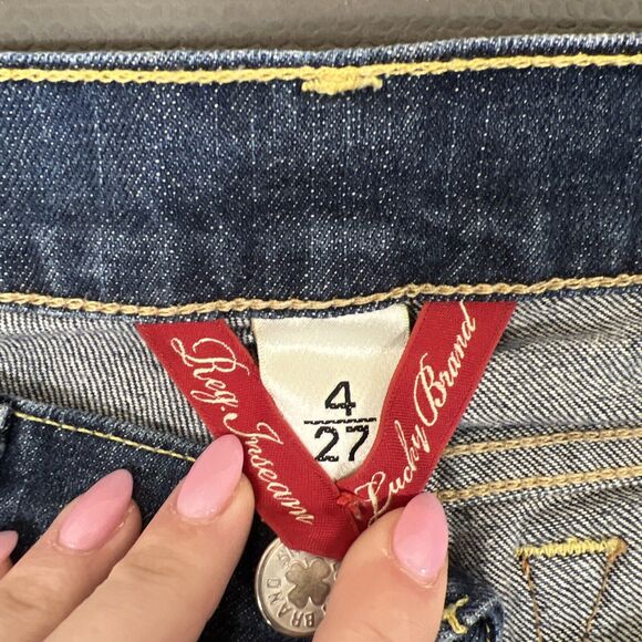 Lucky Brand Women's Jeans Size 4 / 27 Zoe Boot Cut Low Rise Stretch Blue Denim - Picture 6 of 12